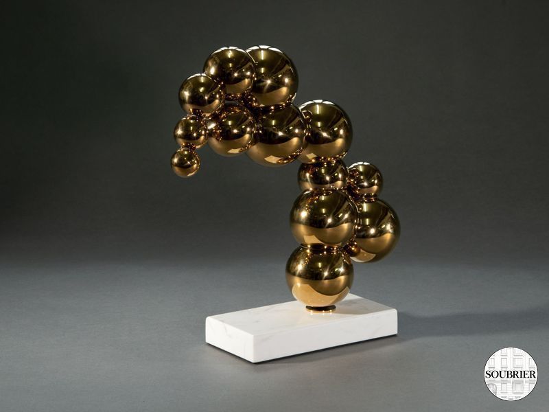 sculptures les bulles dorées