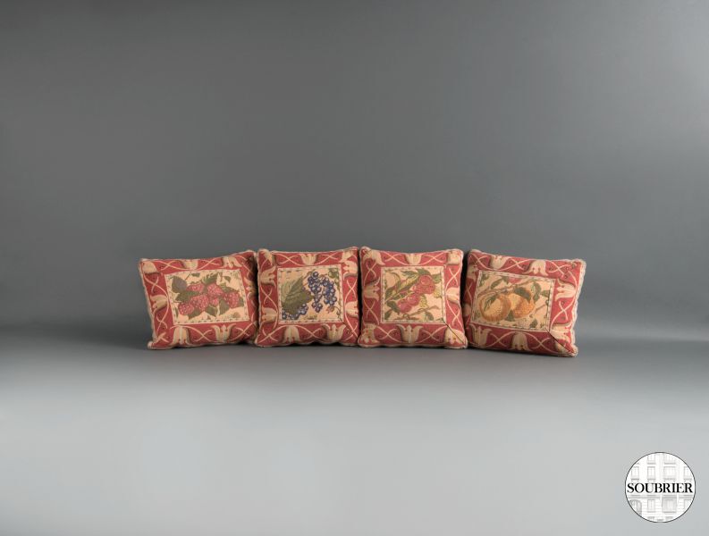 4 Tapestry cushions