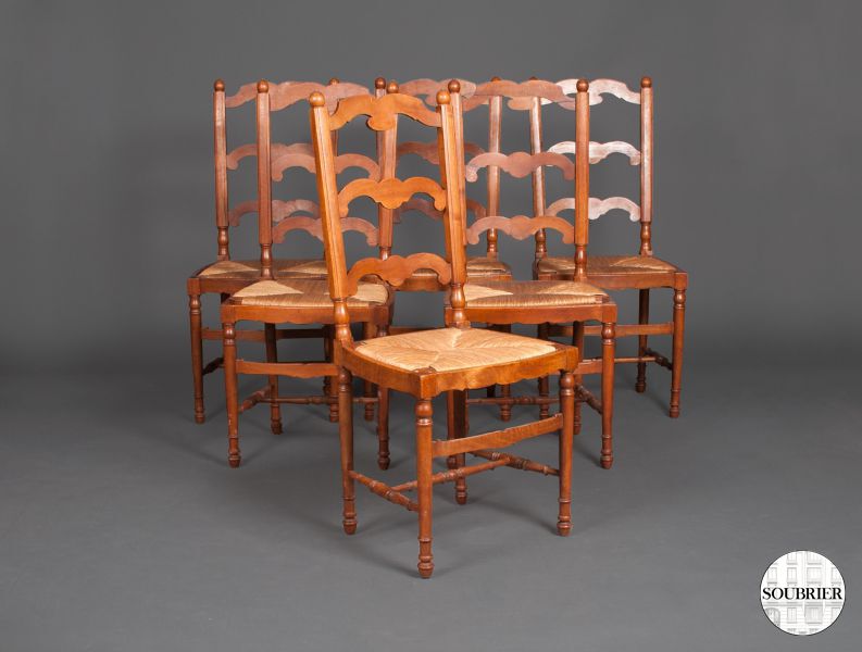 6 rustic chairs twentieth