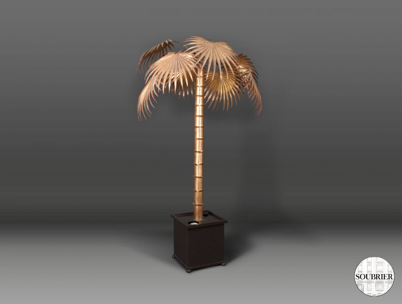 Large gilt metal palm