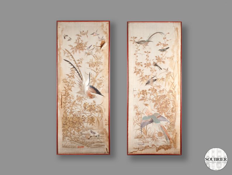 Japanese silk panels