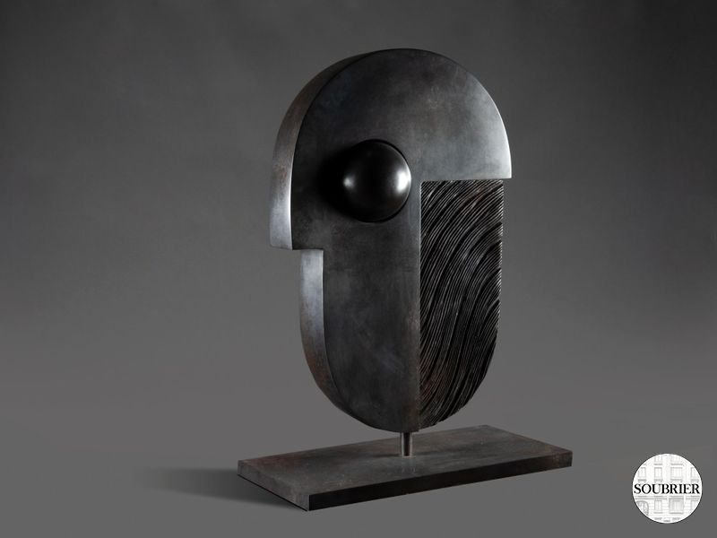 Sculpture abstraite en métal 