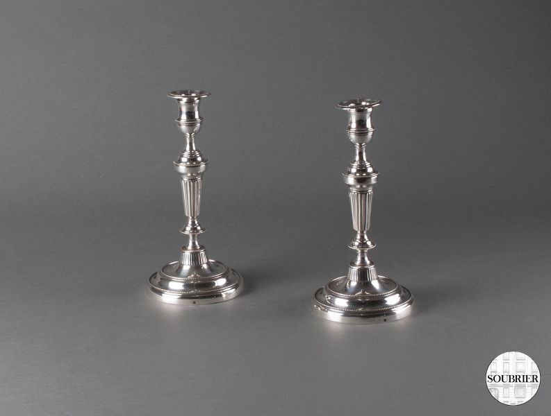Pair of candlesticks Louis XVI