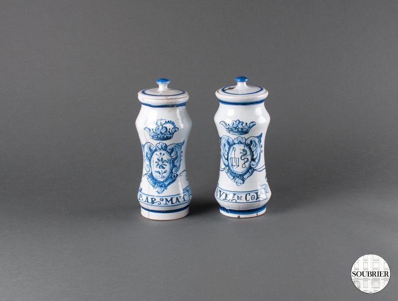 Two apothecary jars