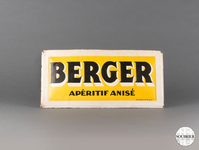 Berger enamel sign