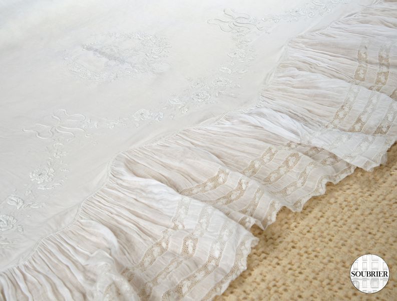 Antique lace top sheet