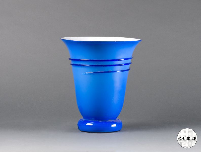 Lampe vasque bleue