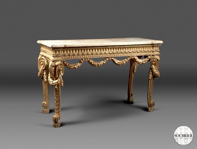 Console neoclassical golden