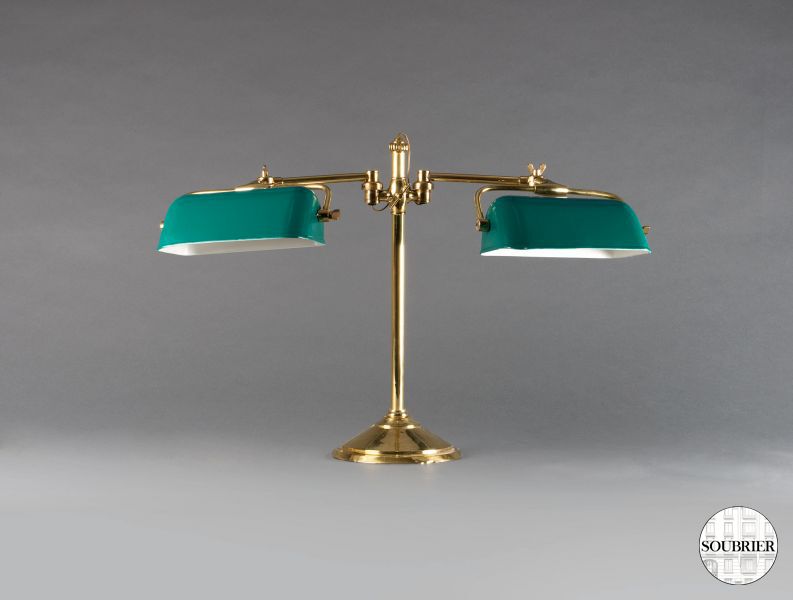 Double head swing arms desk lamp