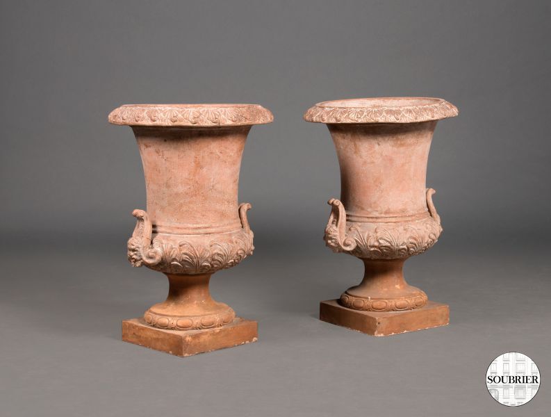 Terra cotta Medici vases