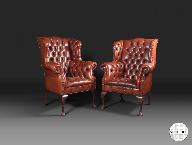 English upholstered armchairs