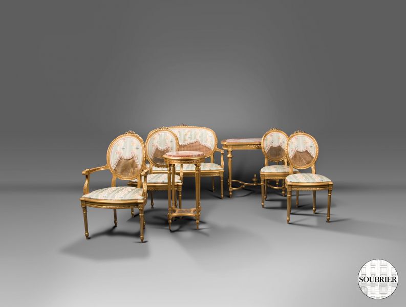 Salon Louis XVI en bois doré