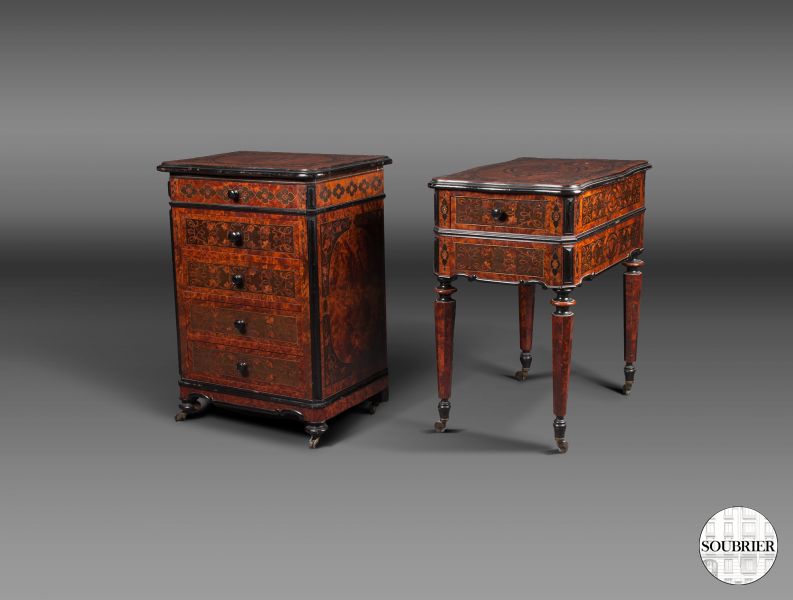 Pair of Thuja bedside tables