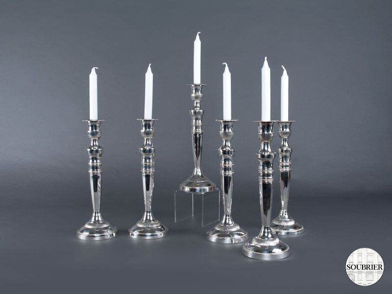 silver-plated candlesticks
