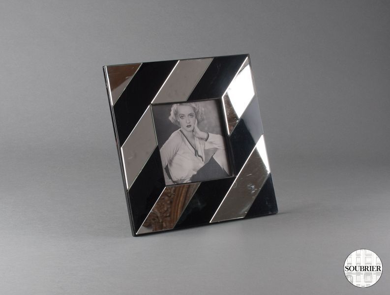 Black picture frame and mirror
