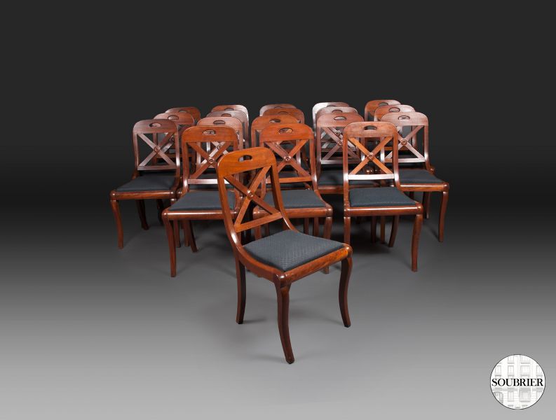 21 mahogany chairs