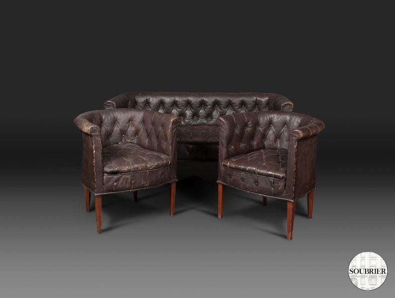 Ebony Chesterfield living room suite
