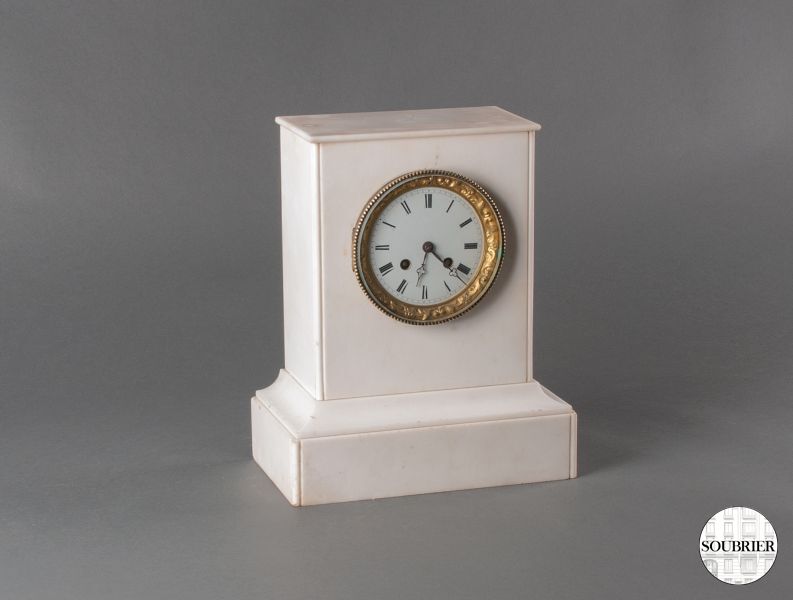 White marble clock