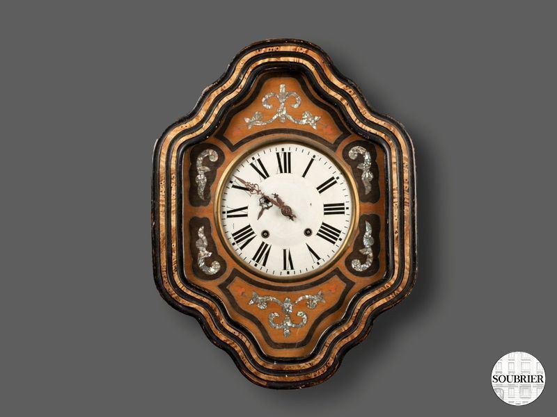 Pendulum to hang mother-of-pearl marquetry 1880