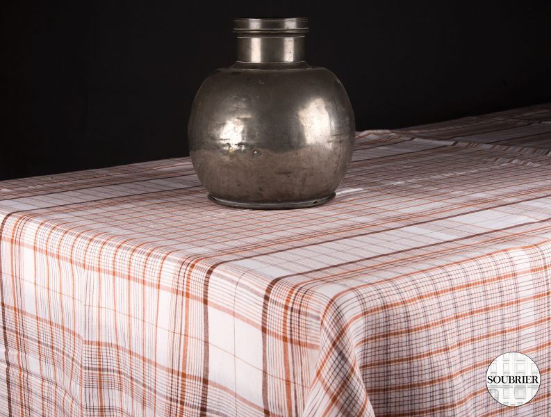 chequered Beige tablecloth