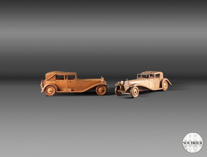 Deux maquettes de Bugatti