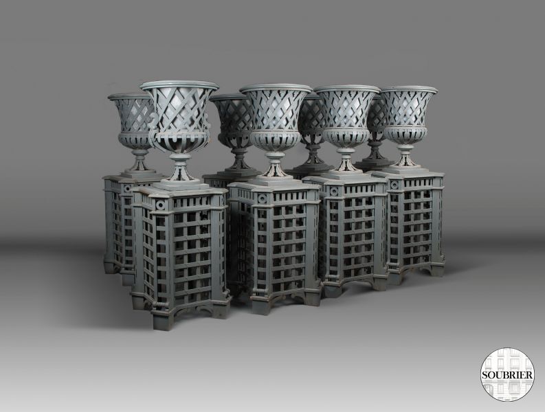 eight Medici vases