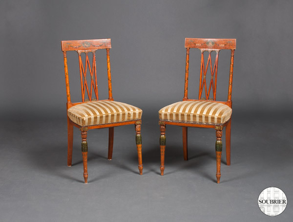 Paire de chaises anglaises XIXe