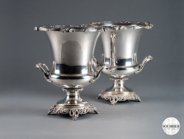 Silver-plated Medici planters