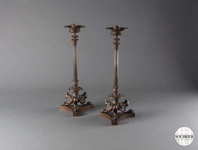Pair of candlesticks early nineteenth