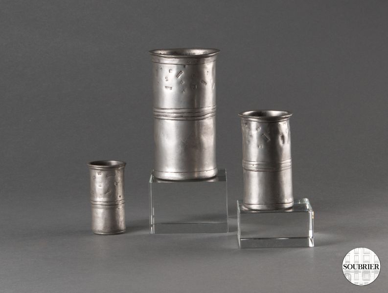 Pewter Measuring Cups