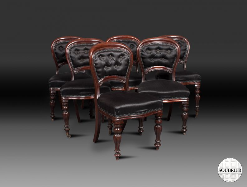 6 Napoleon III chairs