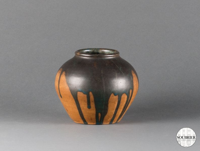 Stoneware ball vase