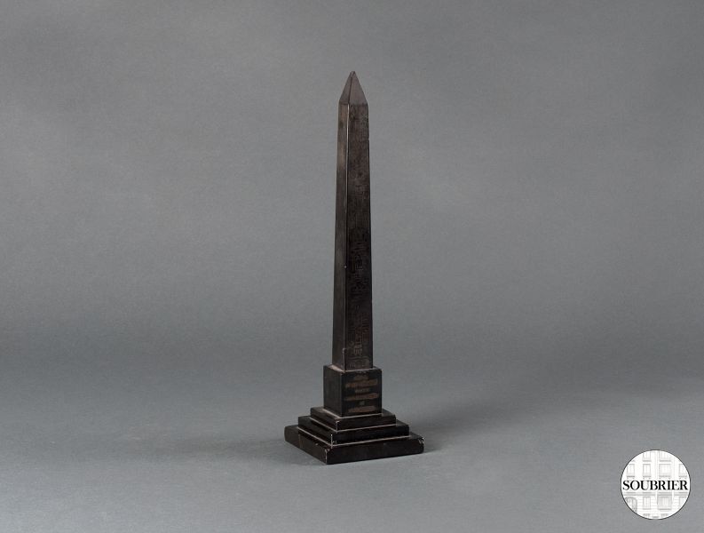 Black marble obelisk