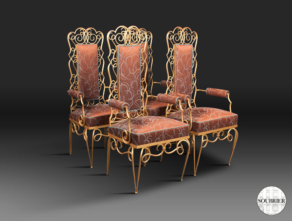 4 chairs Drouet 1940