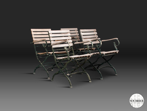 Quatre fauteuils de jardin XIXe