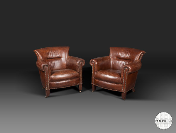 Comfortable leather armchairs