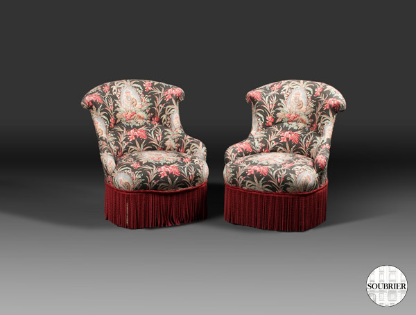 Napoleon III Tiger Hunt low chairs