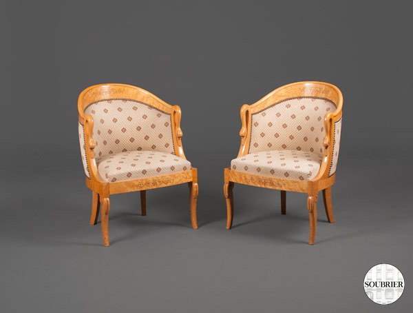 Pair of armchairs Charles X