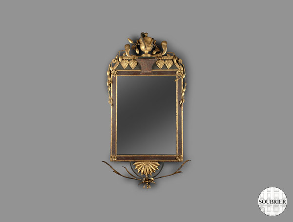 Foliage framed mirror