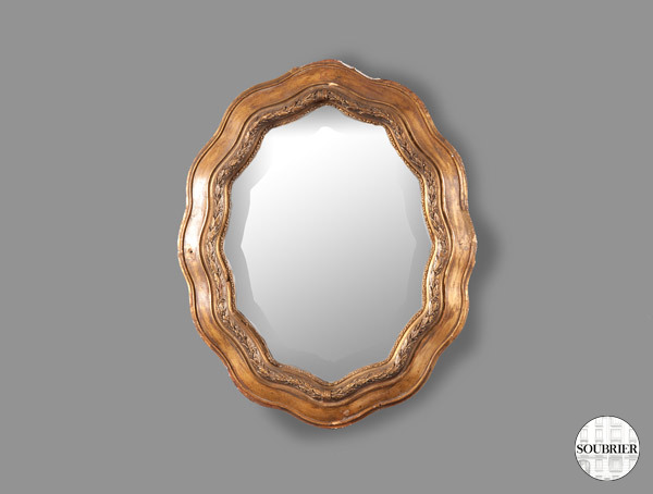 Nineteenth scalloped mirror