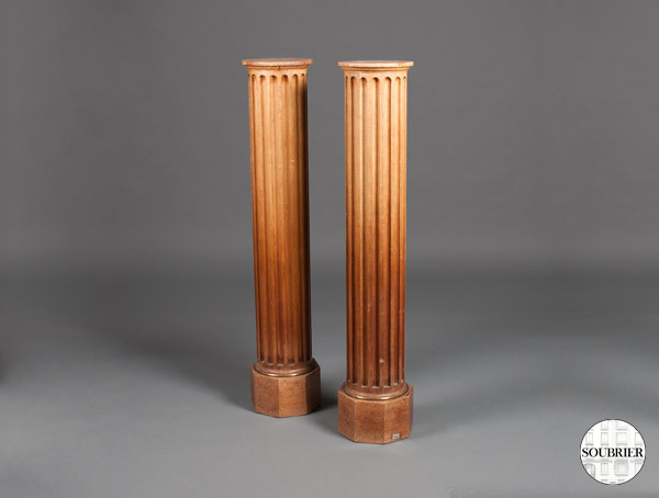 Mahogany columns