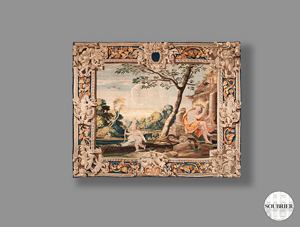 Tapestry Orpheus and Cupid seventeenth
