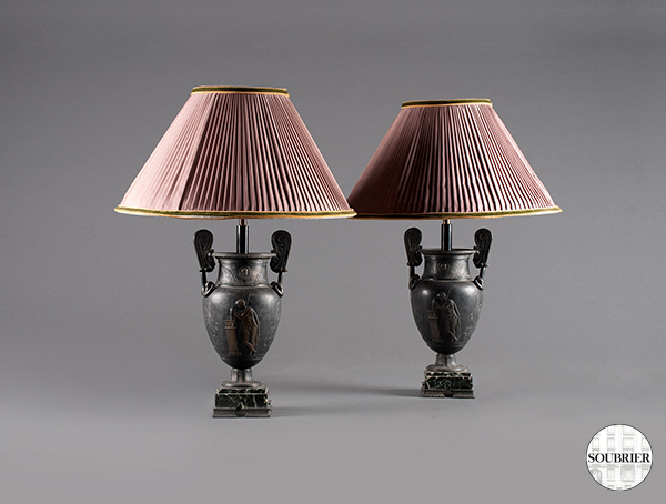 Urn-shaped lamps