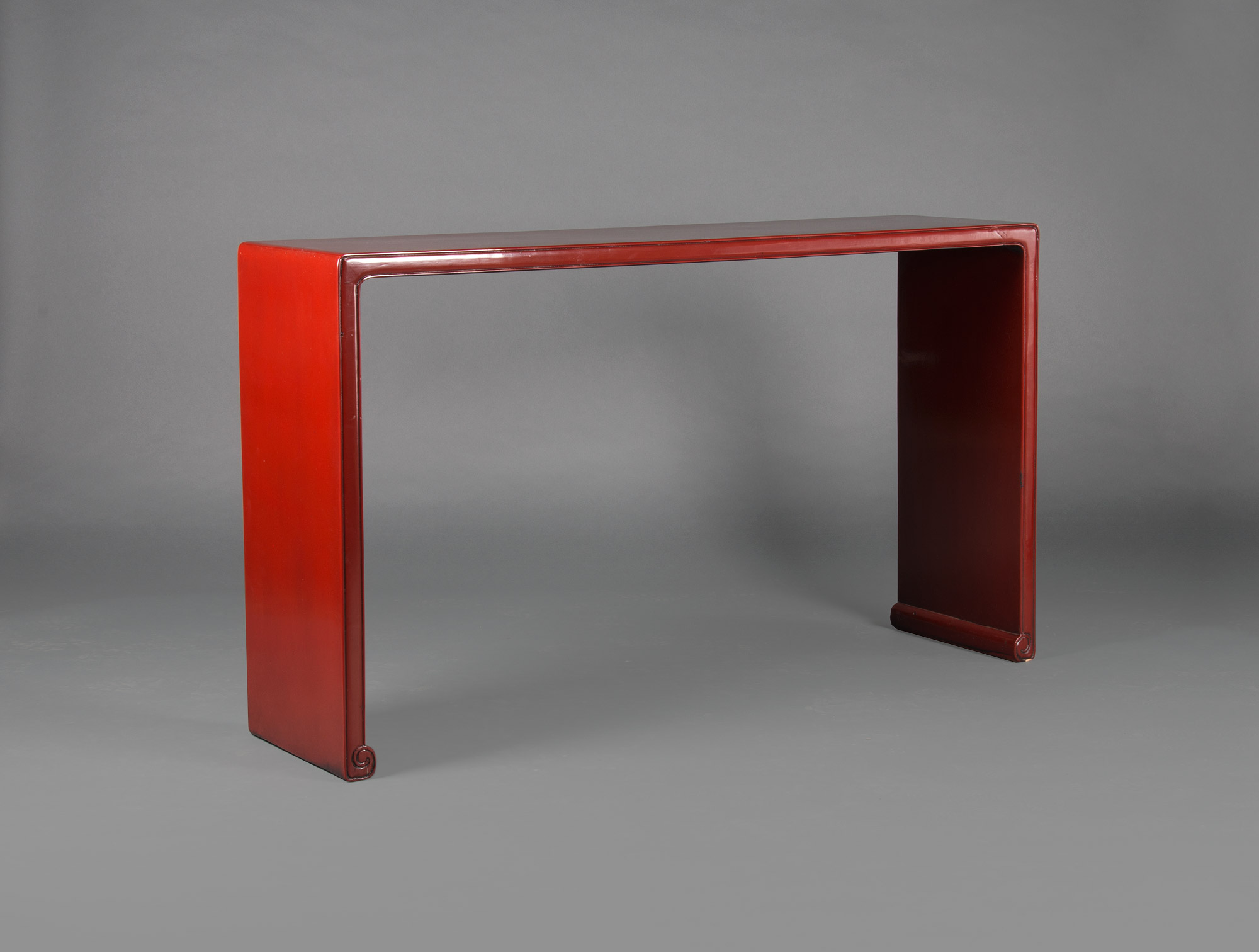 Red Lacquer Chinese Console Table Soubrier Rent Tables Desk