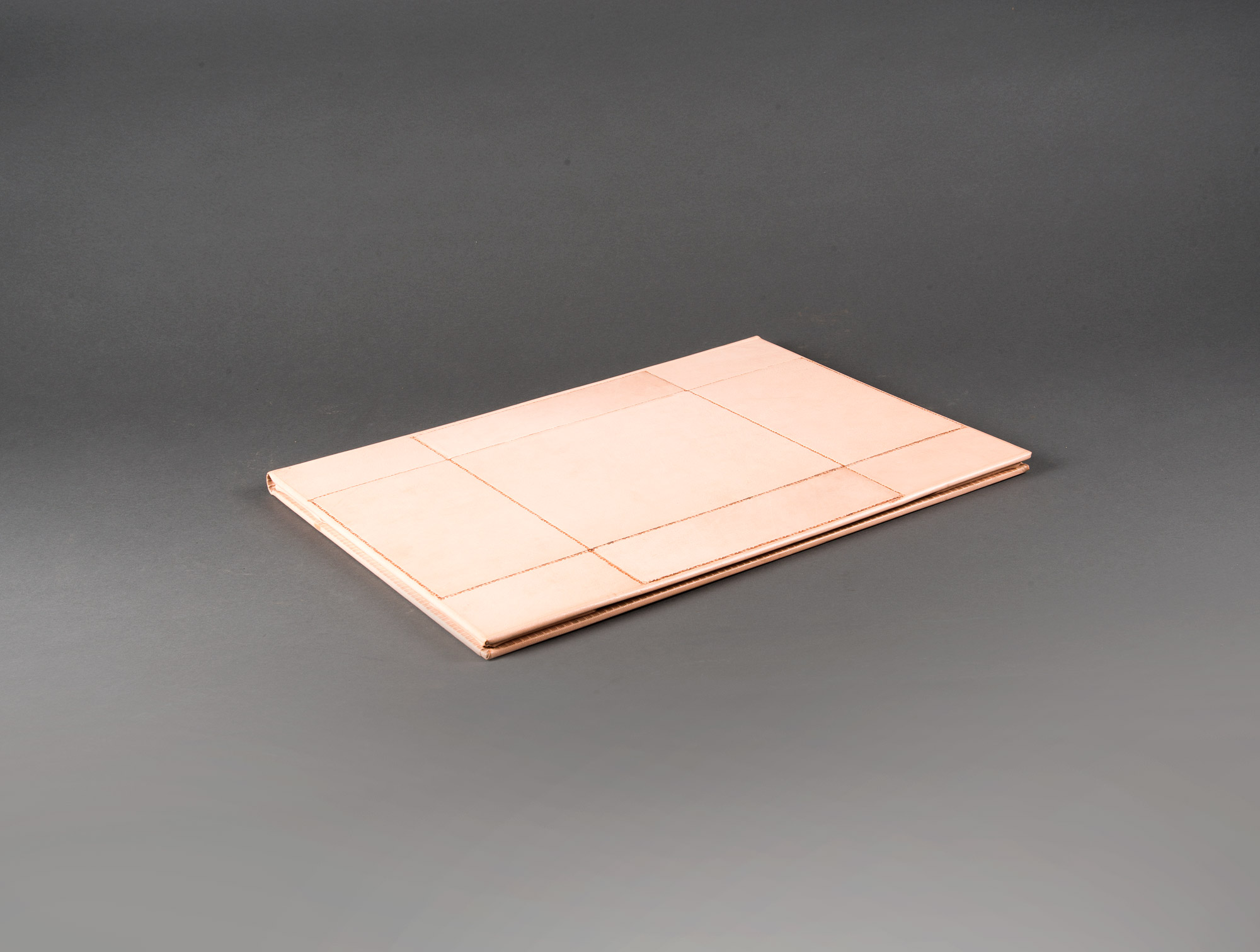 Light Pink Leather Desk Blotter Soubrier Rent Props Desk Items