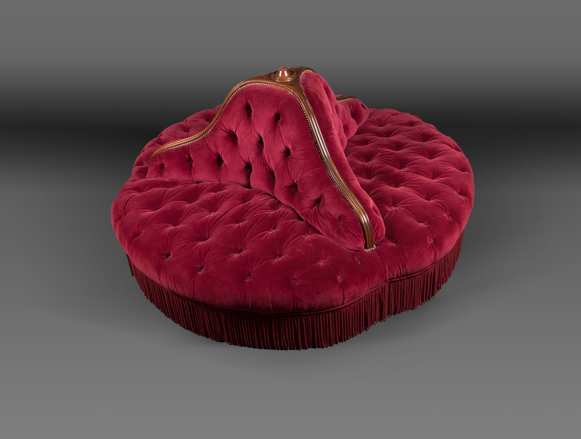 infierno Incierto A través de Terminal red velvet padded Soubrier - Rent Seats Sofa Napoleon III