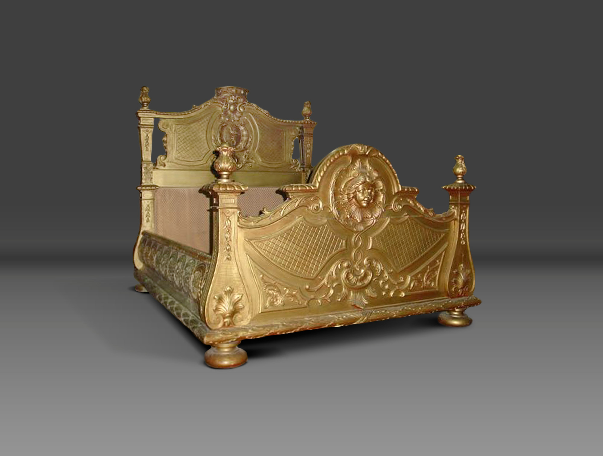 Louis XIV style double bed Soubrier - Rent Furniture Bed XVIIth