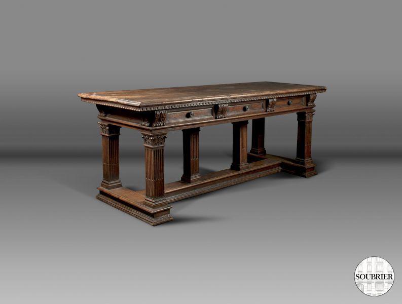 Console italienne en noyer