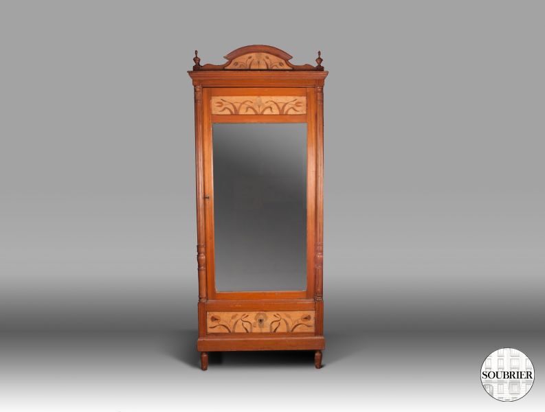 floral marquetry mirror wardrobe