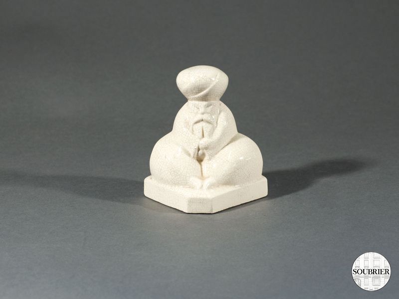 Moine assis céramiqu